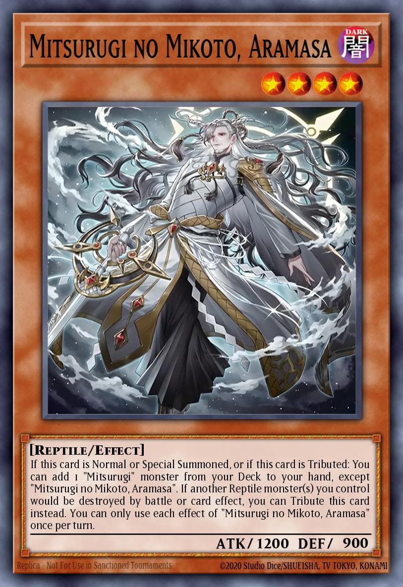 Mitsurugi no Mikoto, Aramasa card art